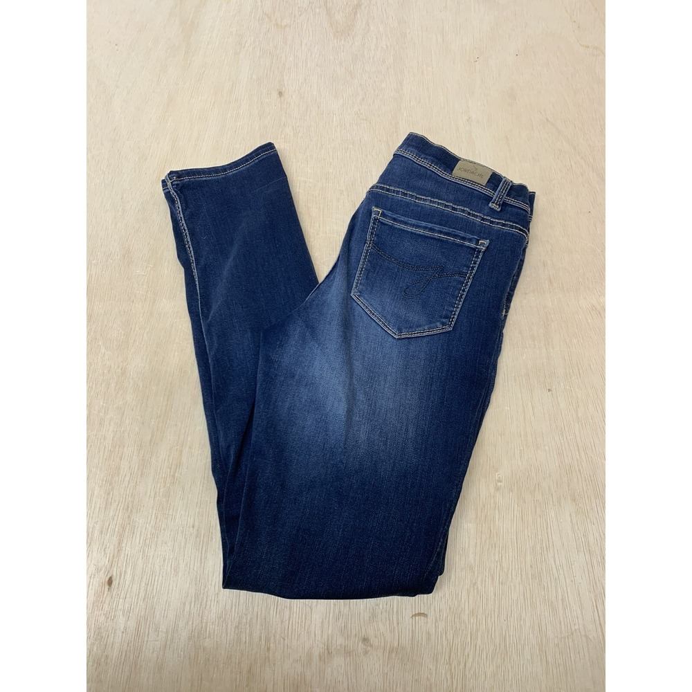 Jordache junior Jeans 18 slim approx 28x31 Skinny Slim Fit Dark Wash‎ Blue Denim